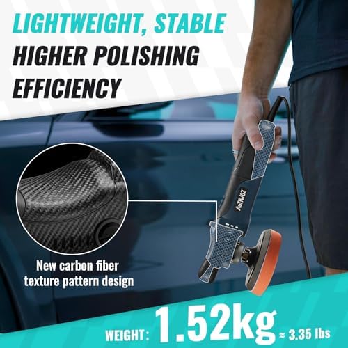 AUTIWOZ W04 4/5" Rotary Car Polisher, Variable Speed Buffer Detail Kit