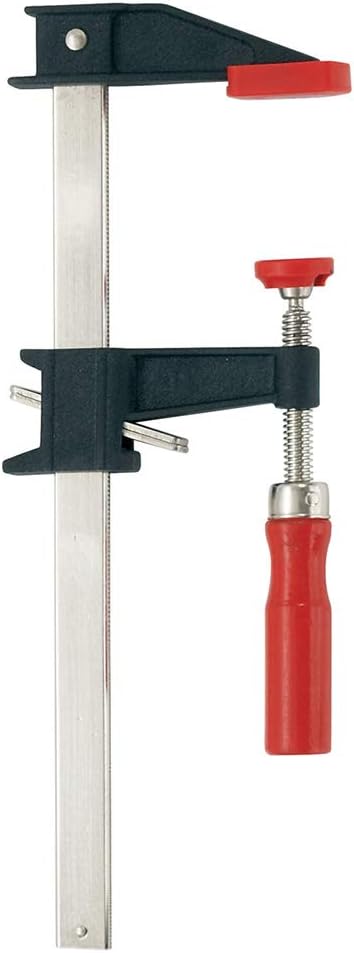 Bessey Clutch Style Bar Clamps - 18 In 1200 lb - GSCC5.018- Woodworking Clamps with Ergonomic Handle, Non-Marring Pads, Durable Cast-Iron Jaws & Serrated Rail for Carpentry & Cabinetry