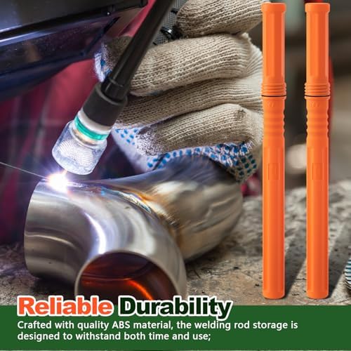 Tandefio 4 Pcs Welding Rod Storage Tube 40 Inch Tig Rod Holder, Orange