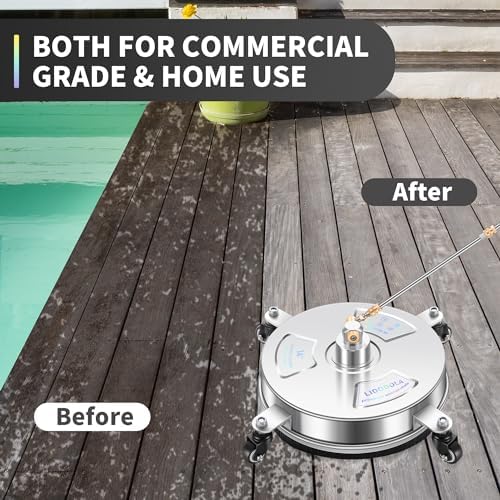 LidoDola 14'' Pressure Washer Surface Cleaner, Power Washer Accessory