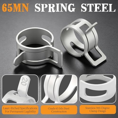 Spring Hose Clamps Kit with Plier & Hose Removal Tool,355Pcs