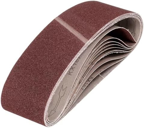HARFINGTON 4 x 21 3/4 Inch Sanding Belts, 9 Pcs 60 Grit Aluminum Oxide Abrasive Belt Sander File Belt for Woodworking, Metal Polishing, Knife Sharpener