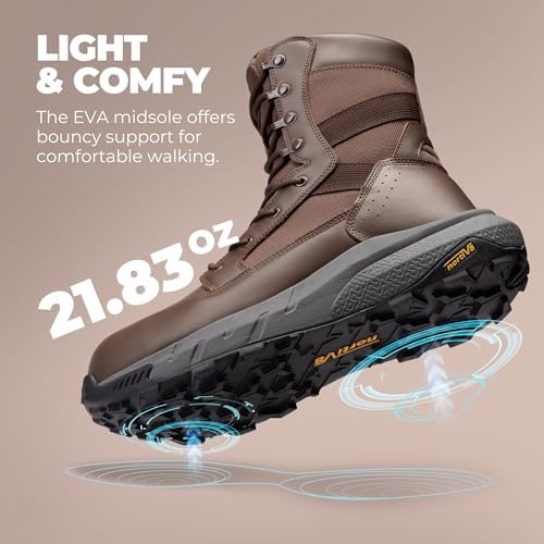 NORTIV 8 Men's Composite Toe Work Boots Side Zipper