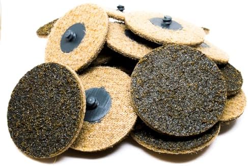 Benchmark Abrasives 3 Inch Sanding Discs Quick Change Nylon Surface Conditioning Discs, Drill & Die Grinder Sanding Disc Rust Remover for Metal Paint Stripper & Removal, Polishing - (25 Pack)(Coarse)