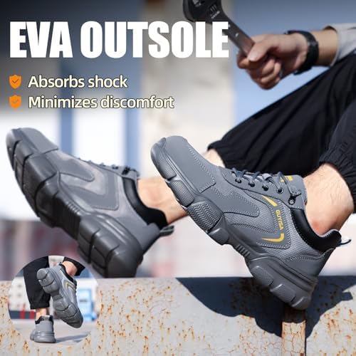 Steel Toe Shoes for Men Puncture Resistant Mens Safety Work Shoes