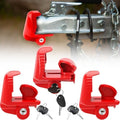 Trailer Hitch Lock 3 Pack-Keyed Alike for 1-7/8", 2", 2-5/16" Couplers, Red