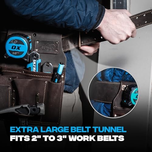Ox Pro Full Grain Leather Tool Pouches - Made with Double Stitching and Rivet Reinforced Pockets