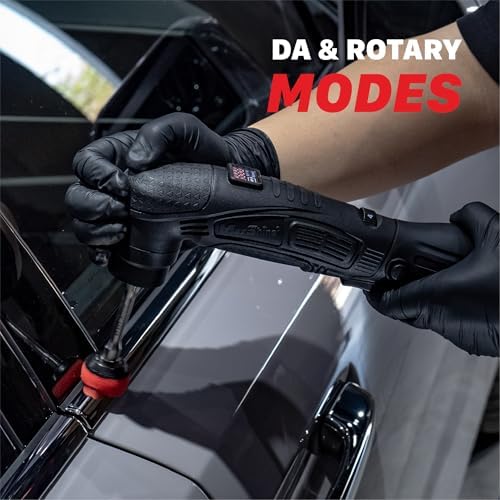 Maxshine M0312 V2 Cordless Mini Polisher Black – Lightweight DA & Rotary Buffer for Cars, Trucks & Boats – 6-Speed Portable Detailing Tool for Scratch Repair, Headlight Restoration, Swirl Removal