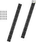 2-Pack 18-Inch Black Stainless Steel Heavy Duty Continuous & Piano Hinge, 2" Open Width Piano Boat Hinges, with Pre-Drilled Holes and Screws, Ideal for Piano Cabinets ane Wooden Box.
