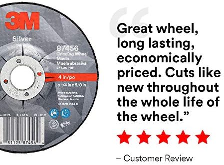 3M Silver Depressed Center Grinding Wheel, 87456, 36+, T27