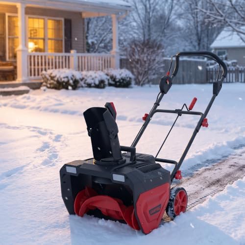 40V Cordless Snow Blower, 21-Inch, 2x5.0Ah Battery & Charger, LED