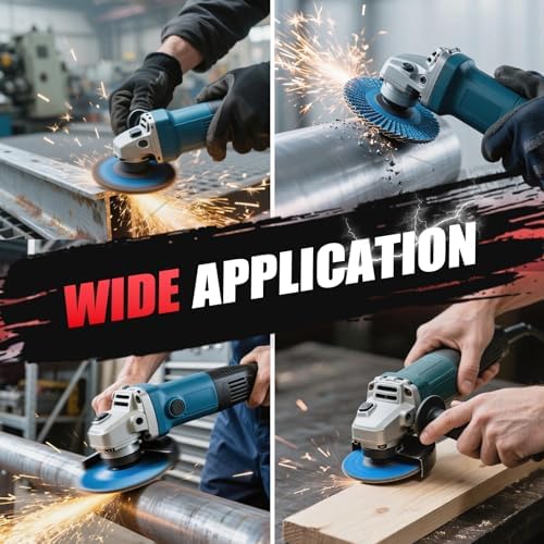 60 Pack Flap Discs 120 Grit, 4 1/2" x 7/8" for Angle Grinder,Type 29 Zirconia Grinding Wheel for Metal,Wood,Stainless Steel, Sheet Metal