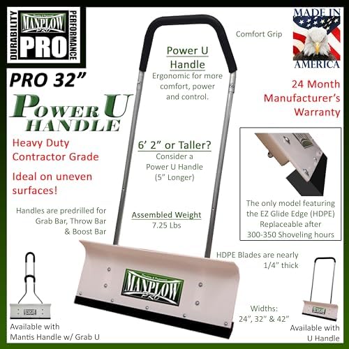 PRO Snow Pushers (PRO with Power U Handle Upgrade, 32")