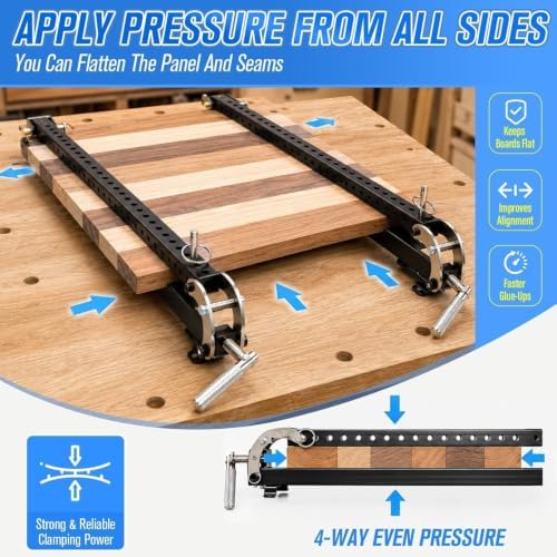 2 Pack 24 Inch Panel Bar Clamps, Fits Panels 24" width, 1/4 to 3" thickness