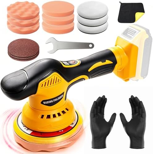 Cordless Buffer Polisher Compatible with DeWALT 20V, 6" Orbital Polisher