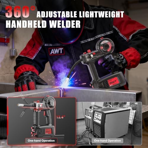 100A Handheld MIG Welder Machine with 360°Mig Torch,110V portable MIG Weld