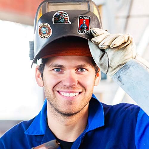 Zonon 100 Pcs Welding Stickers Decals, Hard Hat Tool Box Stickers for Helmet Welding Construction Worker Lineman Oilfield Electrician Decals
