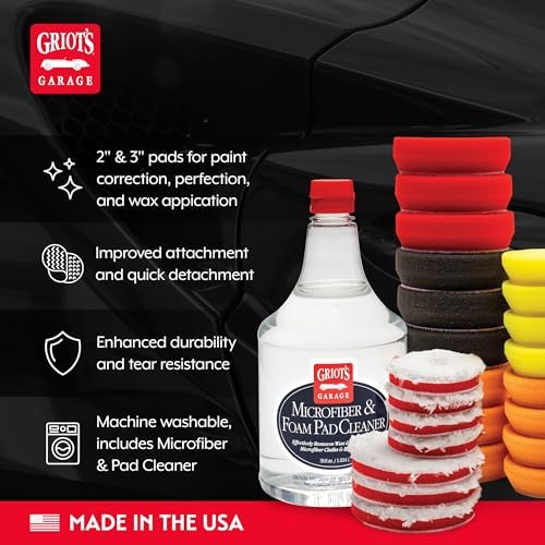 Griot's Garage 2” & 3” Pad Kit for G8 Random Orbital Polisher, 11640