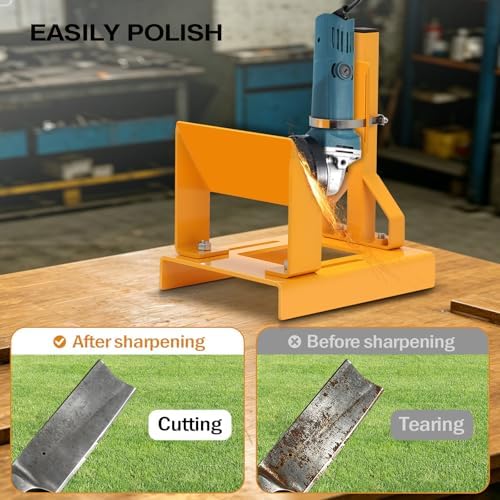 Upgraded Lawn Mower Blade Sharpener Kit, Professional Angle Grinder Stand