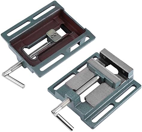 Drill Press Vise, 6" Heavy Duty Cast Iron Opening Size Milling Vice Holder Bench Clamp Woodworking Clamping Vise Machine Bench Top Mount