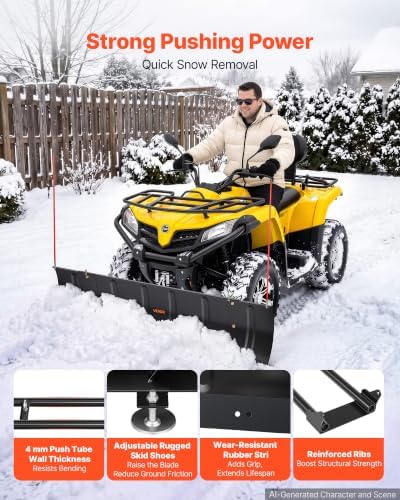 VEVOR Snow Plow Kit 43 in/60 in Width Adjustable Universal Plow Attachment