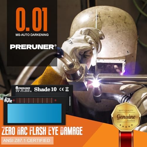 Core Series HD Shade 10 Auto Darkening Welding Lens 2"x4 1/4", Slim 0.2" True Color Welding Lens with Natural View for Pancake & Sugar Scoop Welding Hoods