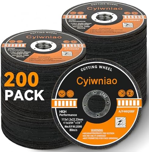 200 Pack 4-1/2 Inch Cut Off Wheels for Angle Grinder, Metal Cutting Discs