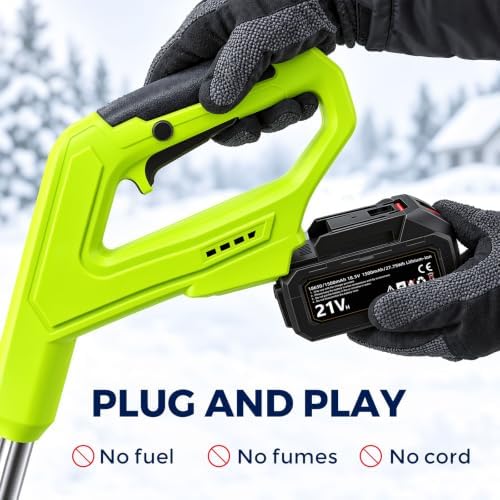 12 Inch Electric Snow Shovel 21V Battery Cordless Snow Blower