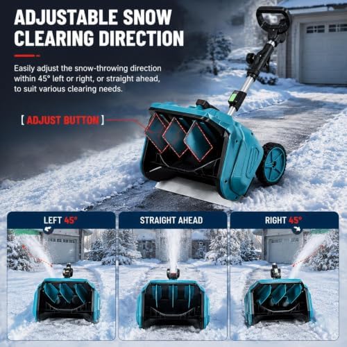 Upgrade Electric Snow Removal Machine, Hand Push Snow Sweeper