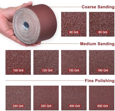 Sandpaper Roll 1.5Inch 30FT 150Grit Aluminum Oxide Emery Cloth Roll