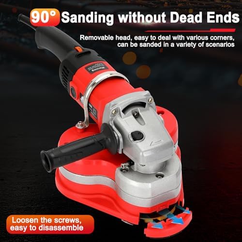 3-Head Electric Diamond Polisher Machine, 8" grinding diameters and 3pcs Diamond Grinding Wheels, 3800W Concrete Grinder for Polishing Stone Concrete Surface, Metal Descaling and Thinset Removing