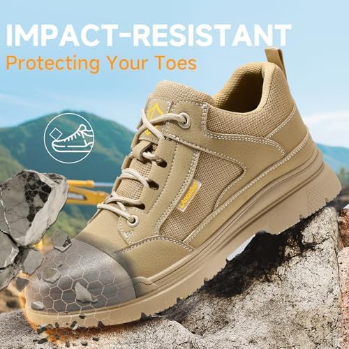Steel Toe Shoes for Men Puncture Resistant Mens Safety Work Shoes