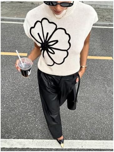 SOLY HUX Women's Short Sleeve Business Casual Sweater