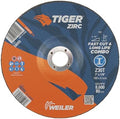 Weiler 58056 7" x 1/8" Tiger Zirc Type 27 Cut Off/Grind Combo Wheel, Z30T, 7/8" A.H (Pack of 25)