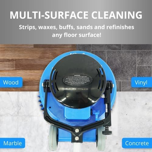 Prolux Core Heavy Duty Single Pad Commercial Polisher, Floor Buffer Machine, Scrubber, 15 Inch Commercial Duty w/Hard Brush Only