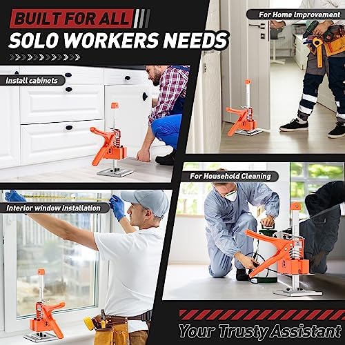 XClifes Labor Saving Arm Jack, 2 Pack Furniture Lifter Tool, Orange