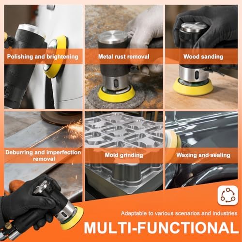 2" 3" Random Orbital Air Sander set, 15000RPM Mini Pneumatic Sander