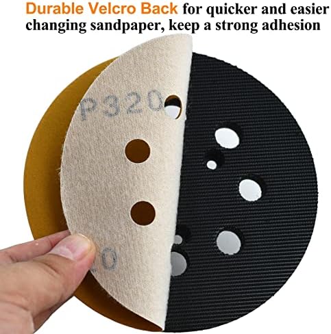 5-Inch 8-Hole Hook and Loop Sanding Discs 320-Grit, 200-Pack