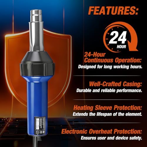 Hot Air Gun PVC Heat Gun Hand Held Plastic Welder heating gun 110V 1600W