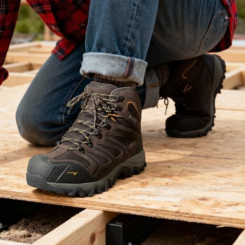NORTIV 8 Waterproof Steel Toe Work Boots for Men