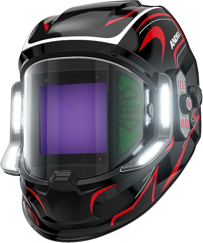 ANDELI Auto Darkening Welding Helmet with Light,with Internal Display
