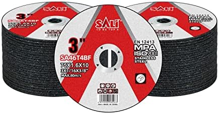 SALI 50 Pack Cut Off Wheels Cutting Wheels 3" x 1/16" x 3/8" Professional Cutting Stainless Steel for 3 in Angle Grinders and Die Grinders- Cutting Disc Aggressive Cutting Operating Up to 20380 RPM