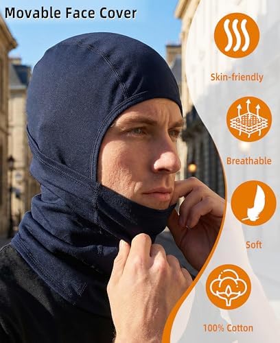 BOCOMAL FR Balaclava with Face Mask Flame Resistant 5.5oz Lightweight 100%C