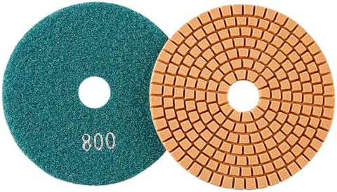 Diamond Polishing Pad, 4 inch 100 mm 800 Grit Sanding Discs for Grinder & Polisher, Hook and Loop Backing Pad for Grinding Buffing Granite Marble Concrete Stone (1 Piece)