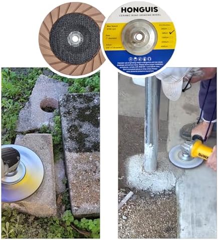 7" Ceramic Bond Diamond Cup Wheel for Concrete, 5/8-11, 50 Grit