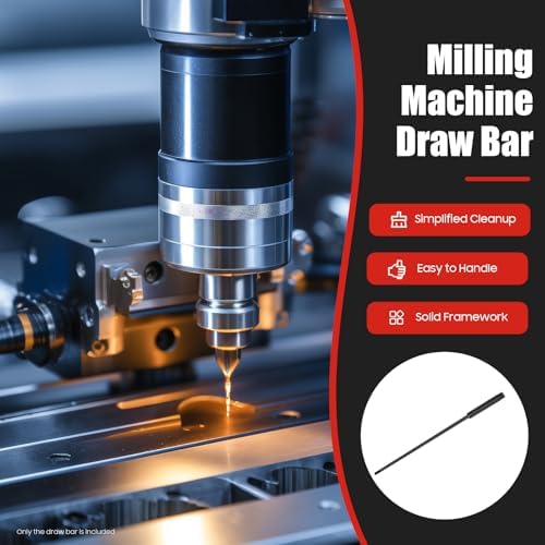 R8 Milling Machine Pull Rod, 7/16 Thread R8 Draw Bar Overall Drawbar For Bridgeport Milling Machine Part