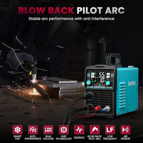 Bestarc Plasma Cutter, [Blow Back Pilot Arc][Large LED][Air Sensor]