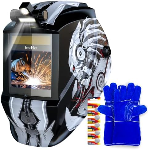 Large Viewing Welding Helmet Auto Darkening Welding Hood with Light
