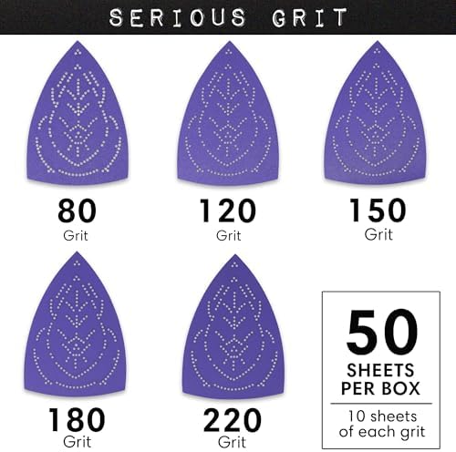 Serious Grit - 4" x 6" Delta Ceramic Sanding Sheets Assortment - 50 Pack