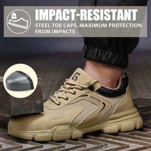 Steel Toe Shoes for Men Puncture Resistant Mens Safety Work Shoes